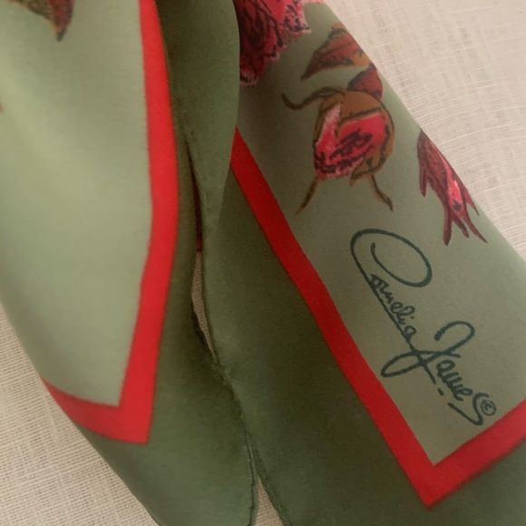 Cornelia James Vintage Rose Silk Scarf - Picture 3 of 15